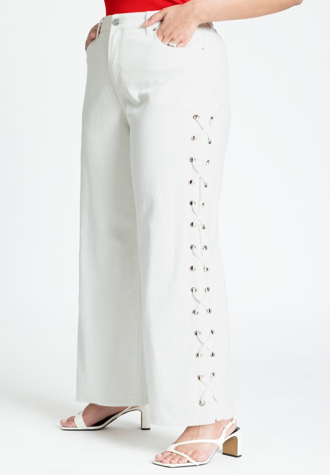 Grommet And Lacing Detail Jean image number 2