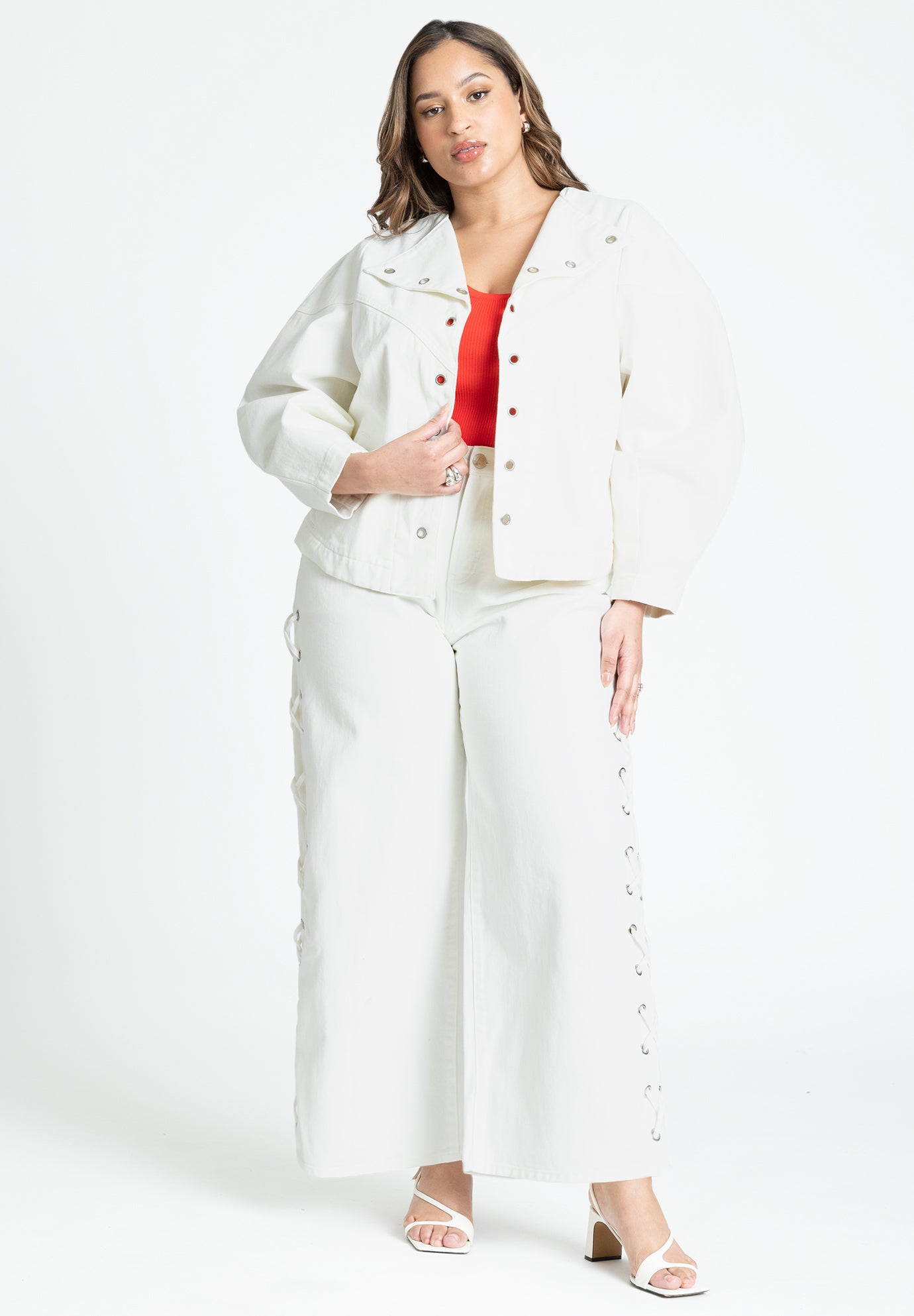 Grommet And Lacing Detail Jean image number 3