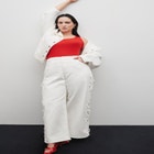 Grommet And Lacing Detail Jean image number null