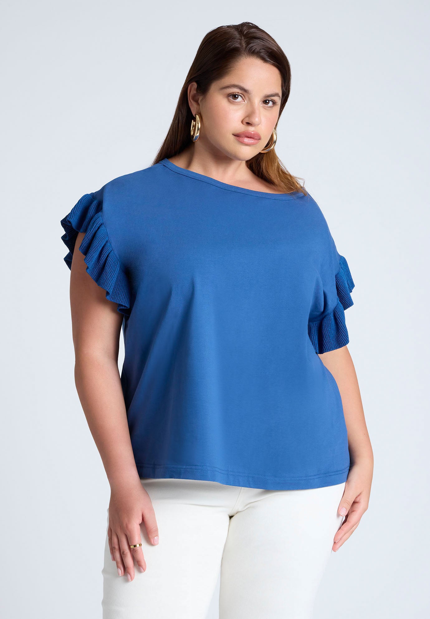 Ruffle Sleeve Tee image number 0