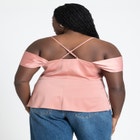 Off The Shoulder Cowl Neck Blouse image number null