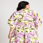 Puff Sleeve Tie Front Crop Top image number null