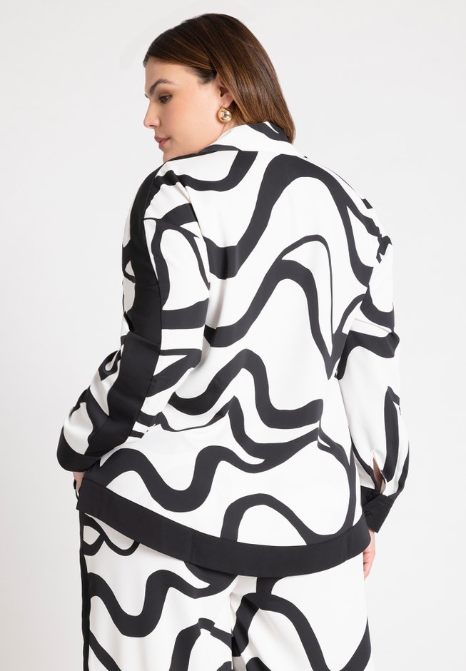 Stripe Detail Printed Top image number null
