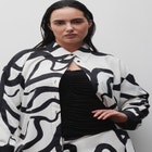 Stripe Detail Printed Top image number null