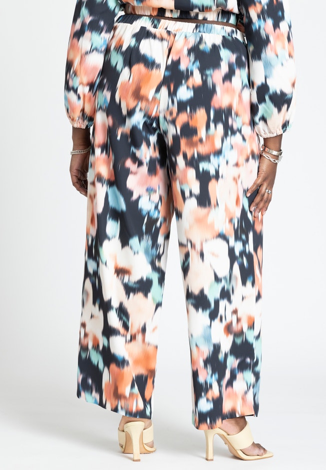 Pull On Printed Wide Leg Pant image number 2