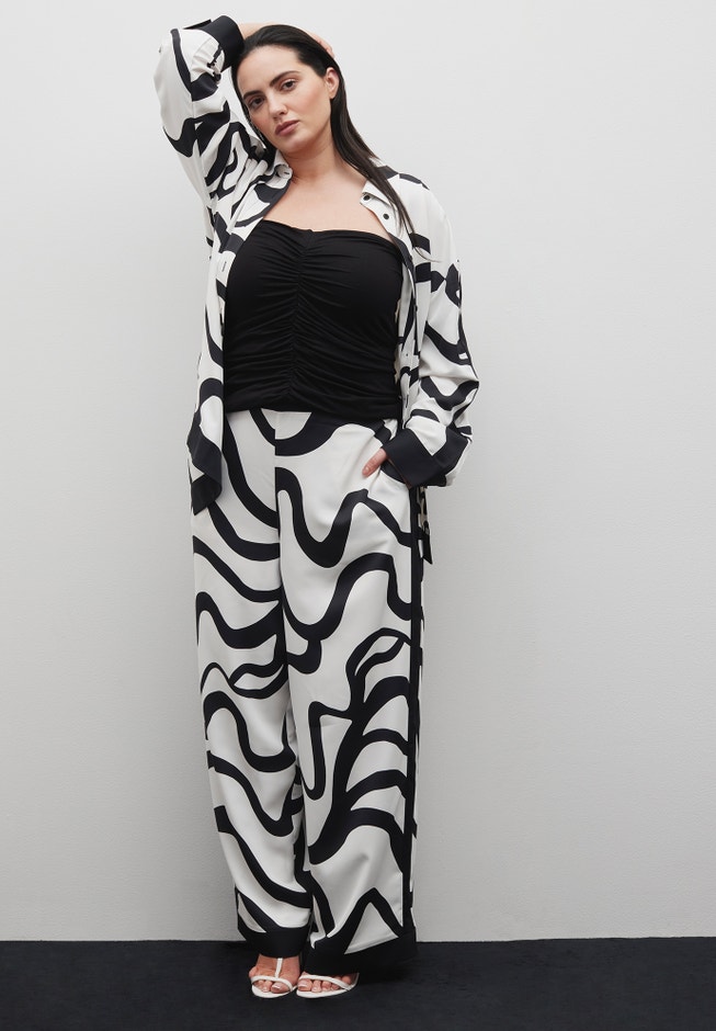 Pull On Border Detail Pant image number null