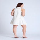 Mock Neck Belted Mini Dress image number null