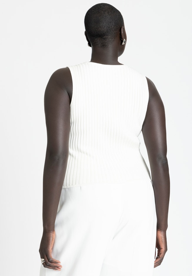 Bustier Stitch Crop Sweater Top image number 3