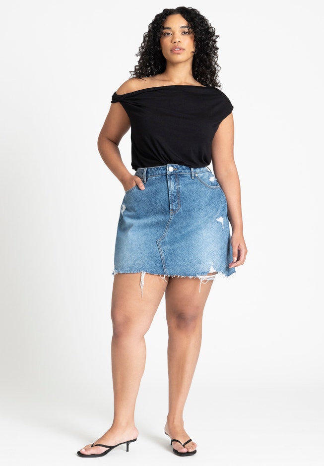 Asym Twist Sleeve Top