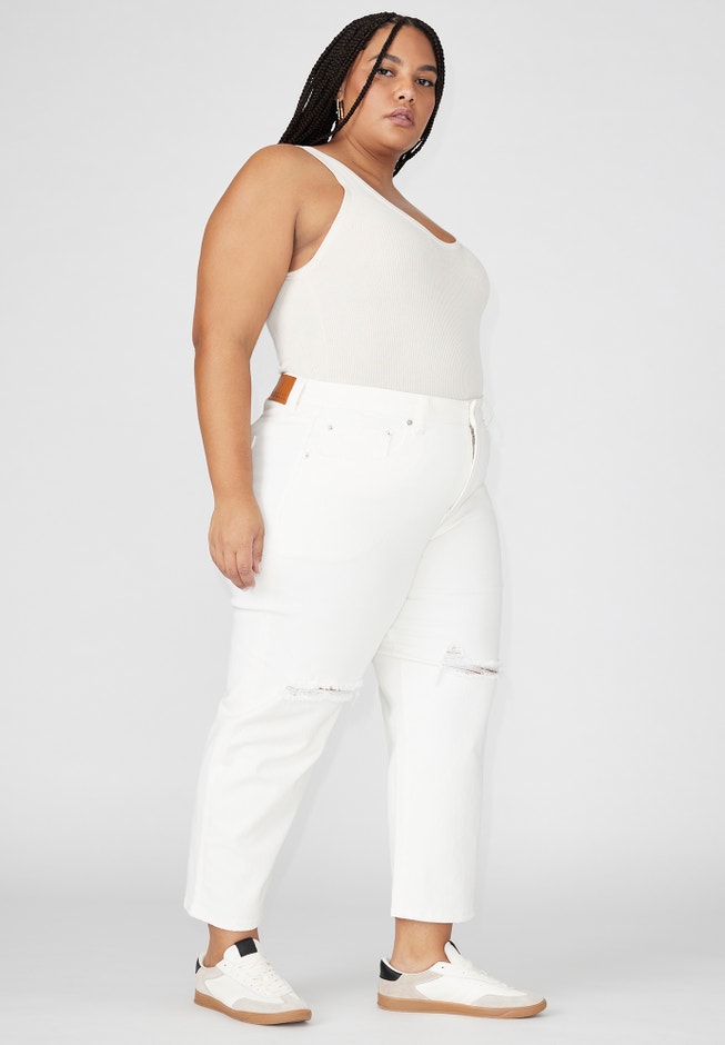The Naomi Comfort Stretch Straight Leg Jean Crop image number 1