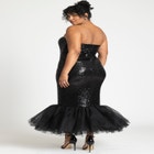 Tulle Flounce Sequin Column Dress image number null