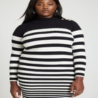 Preppy Striped Sweater Dress image number null