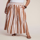 Poplin Maxi Skirt With Side Slits image number null