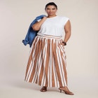 Poplin Maxi Skirt With Side Slits image number null