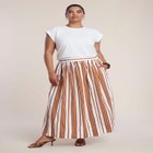 Poplin Maxi Skirt With Side Slits image number null