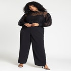 Lace Mock Neck Top image number null