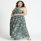 Crossing Straps Flare Maxi Dress image number null