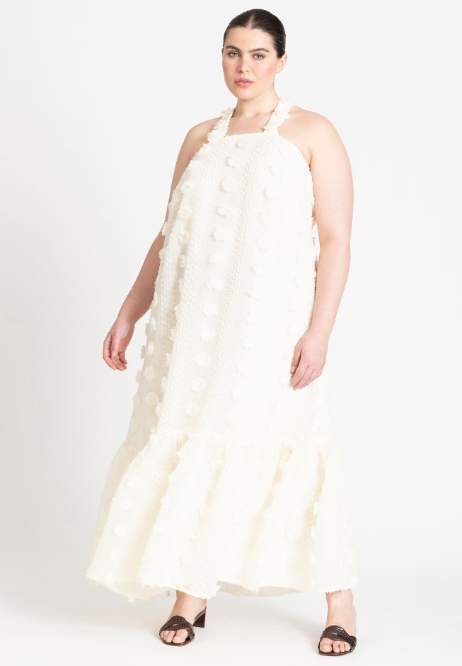 Floral Texture Maxi Dress image number null