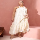 Floral Texture Maxi Dress image number null