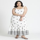 Embroidered Relaxed Maxi Dress image number null