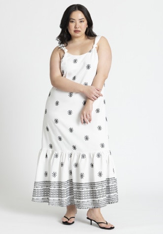 Embroidered Relaxed Maxi Dress image number 1