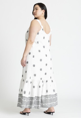 Embroidered Relaxed Maxi Dress image number 2