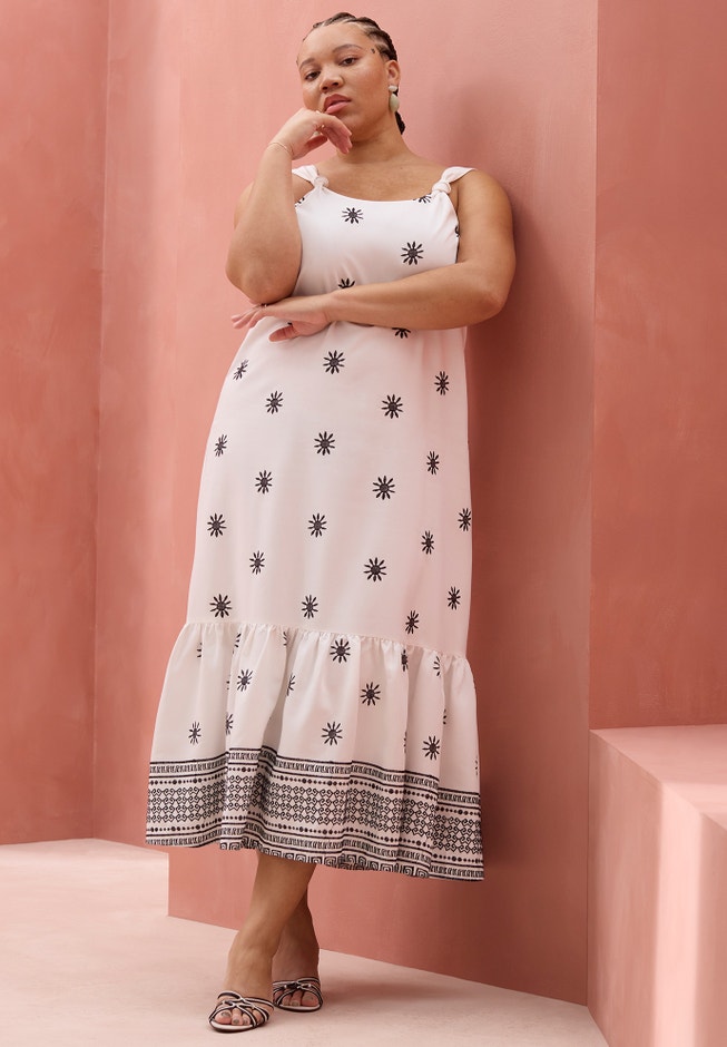 Embroidered Relaxed Maxi Dress image number 0