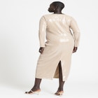 V Neck Sequin Dress image number null