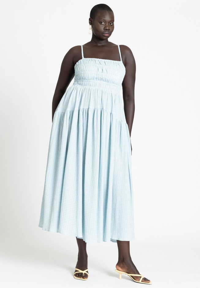 Smocked Tiered Maxi Dress image number null