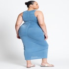 Ruched Dress W Slit image number null