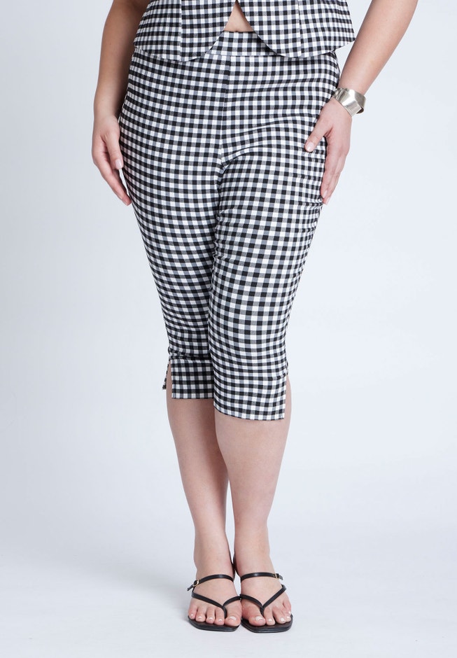 Gingham Capri Legging image number null