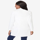 Stretch Cotton Zip Front Hi-Low Jacket image number null