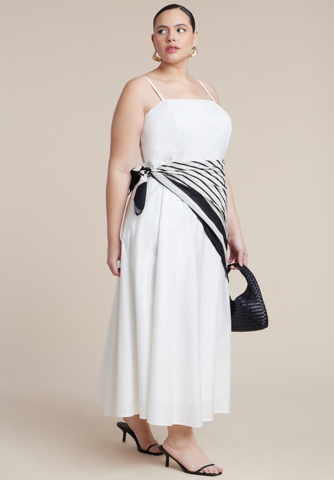 Scarf Detail Midi Dress image number 1