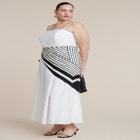 Scarf Detail Midi Dress image number null