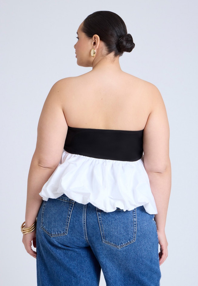 Peplum Tube Top image number null