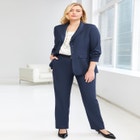 Stretch Crepe Single-Breasted Pantsuit image number null