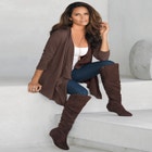 Plus Size Lightweight Handkerchief Hem Cardigan Sweater image number null