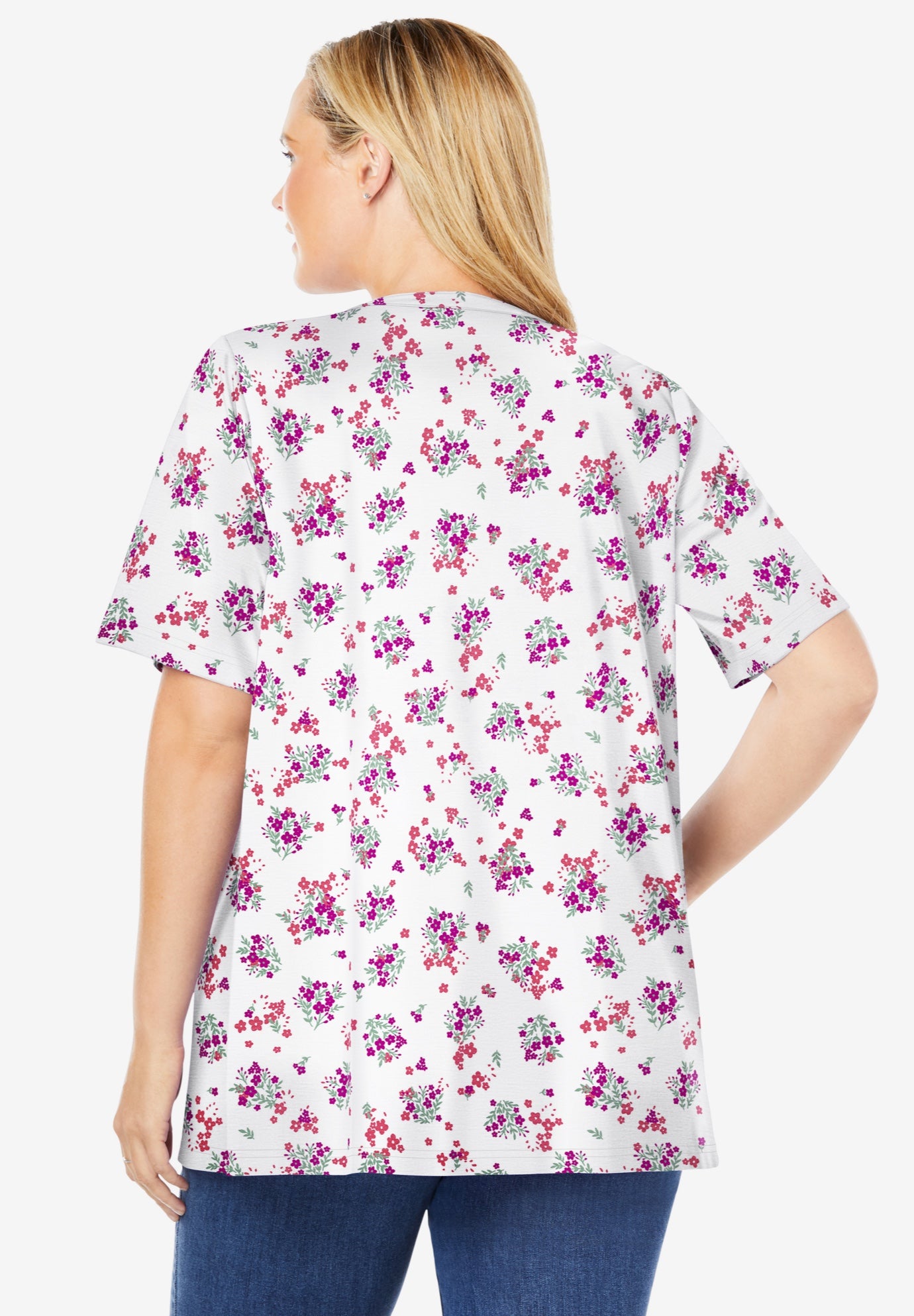 7-Day Layer-Look Elbow-Sleeve Tee image number 1