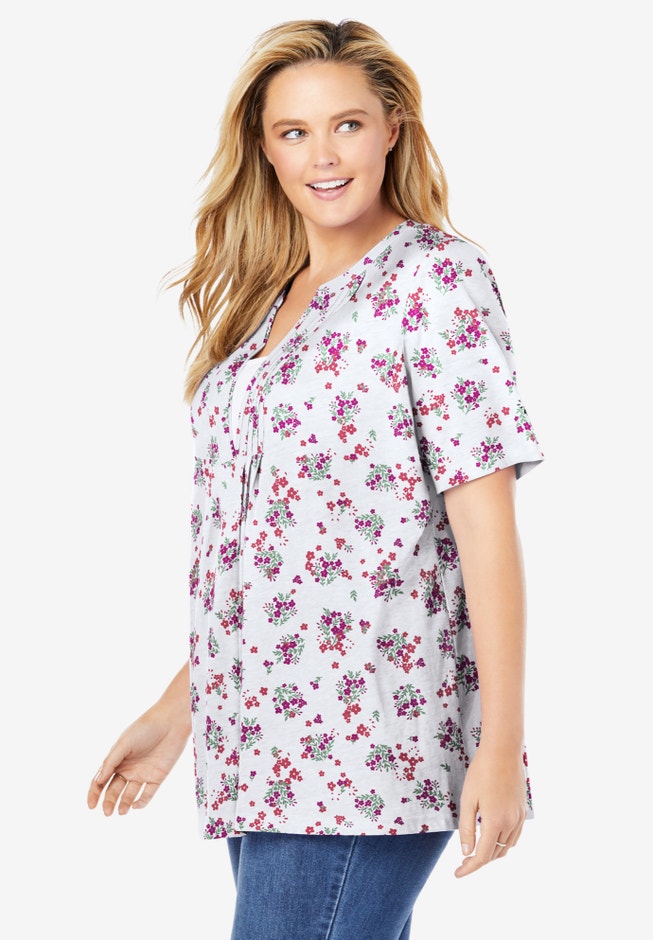 7-Day Layer-Look Elbow-Sleeve Tee image number 2