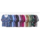 7-Day Three-Quarter Sleeve Pintucked Henley Tunic image number null