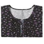 7-Day Three-Quarter Sleeve Pintucked Henley Tunic image number null