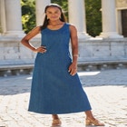 Denim Maxi Dress image number null