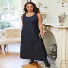 Denim Maxi Dress image number null