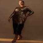 Animal Pattern Sequin Dress image number null