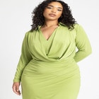 Strong Shoulder Mini Dress image number null