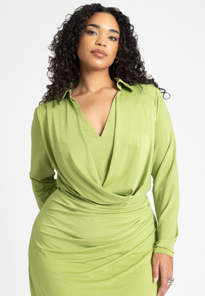 Strong Shoulder Mini Dress image number 3