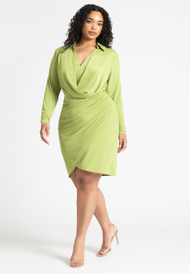 Strong Shoulder Mini Dress image number 0