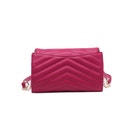 Chevron Quilted Bag With Clasp Detail image number null