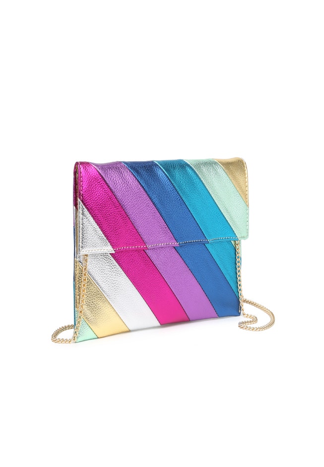 Zelma Rainbow Faux Leather Evening Bag image number 1