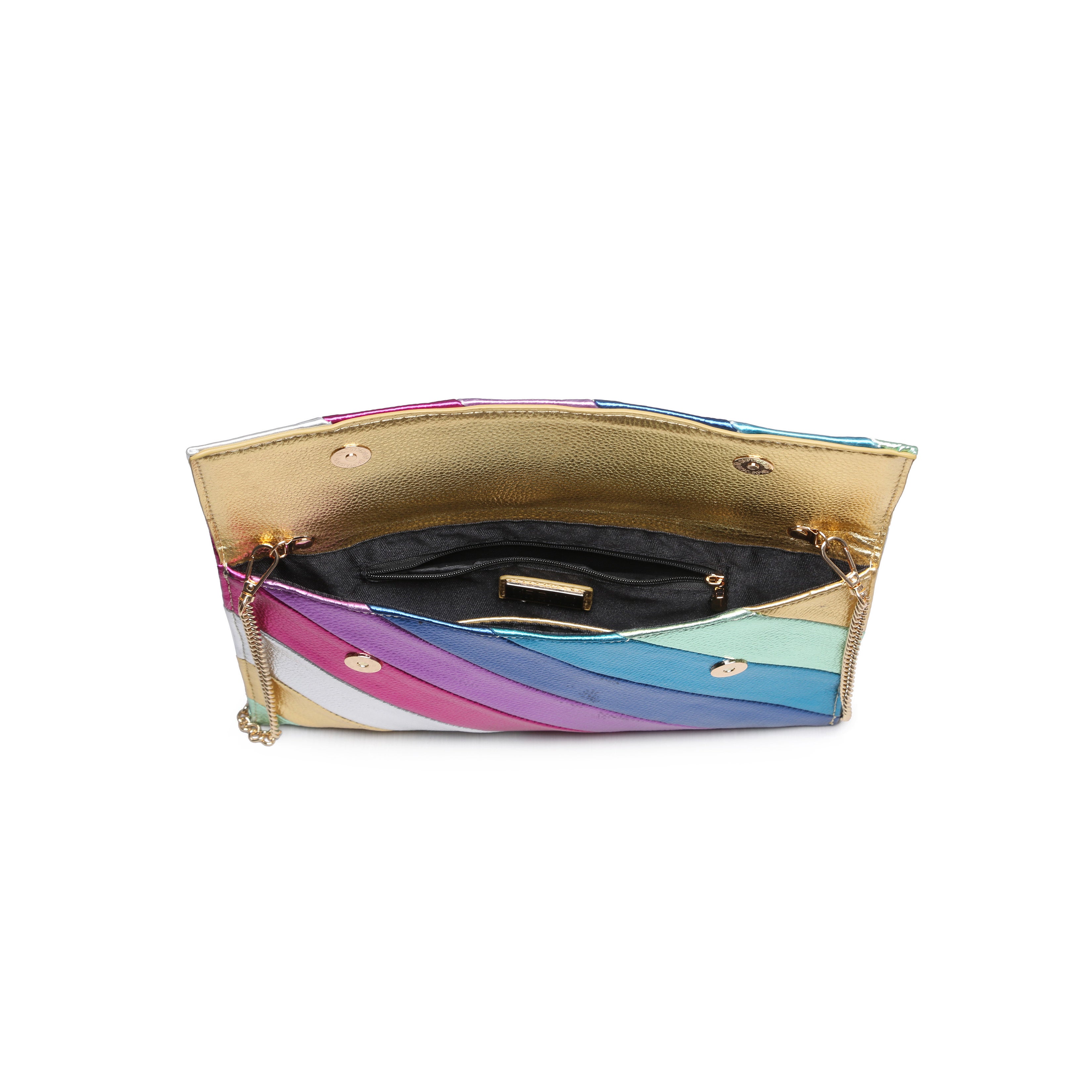 Zelma Rainbow Faux Leather Evening Bag image number 3